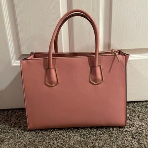 pink tote purse worn once